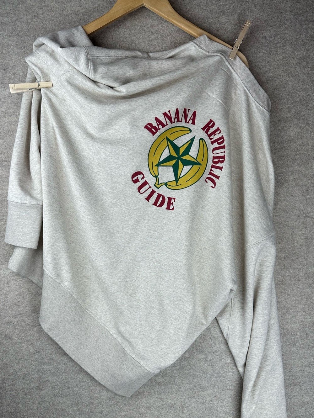 Banana Republic Heritage Capsule Oversized Graphic Sweatshirt Gray L